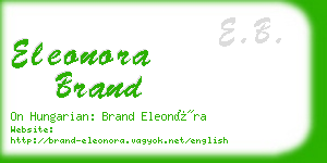 eleonora brand business card